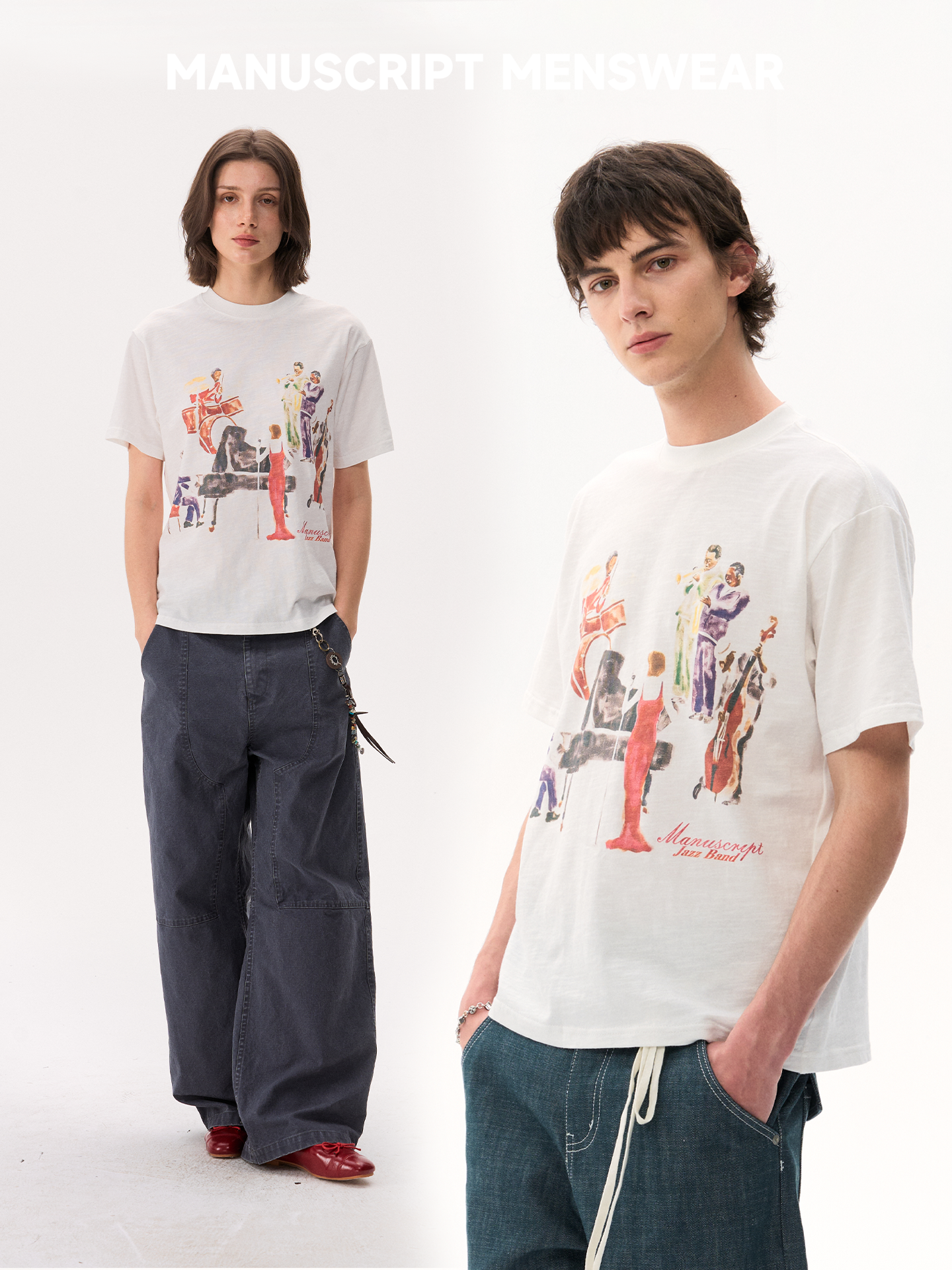 MANUSCRIPT Breathable Comfortable Casual Tee