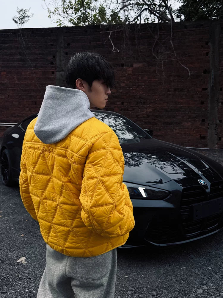 ZOZOFOREST Rhombus Regenerative Cotton Jacket Liner Jacket