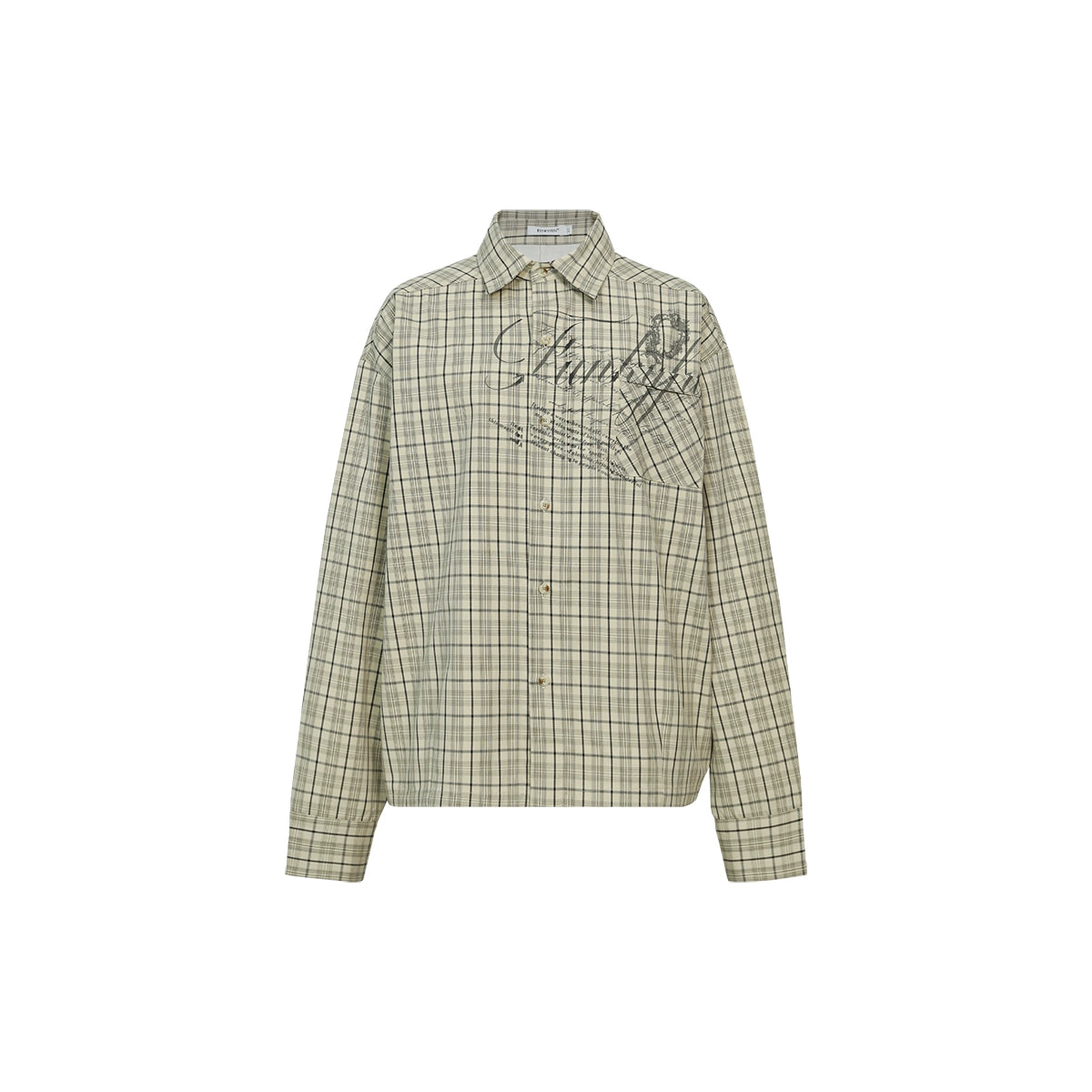 FUNKYFUN Plaid Loose Long-sleeved Shirt Jacket