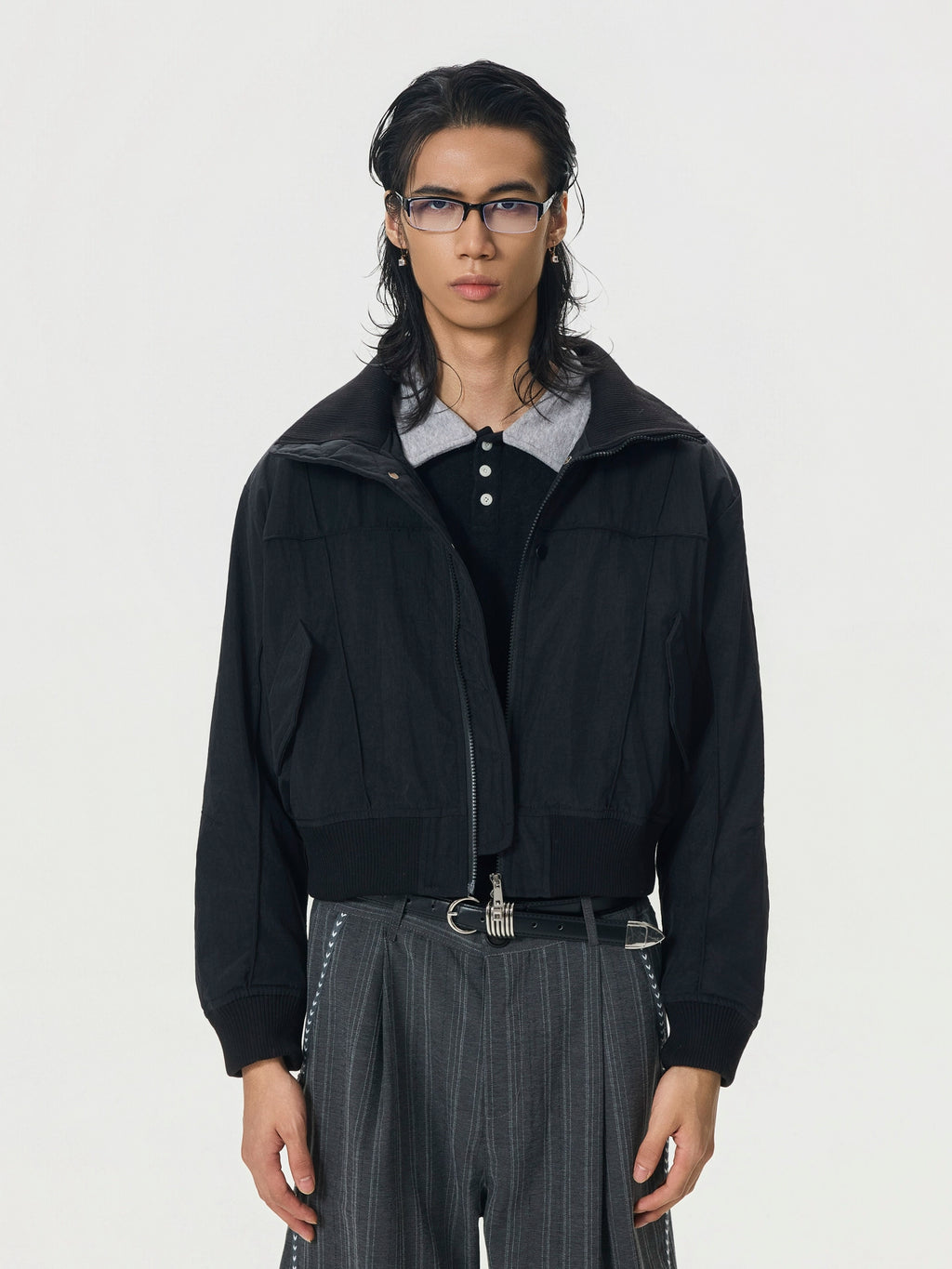 BTSG Vintage Stereo\ Short Wide Stand-Up Jacket