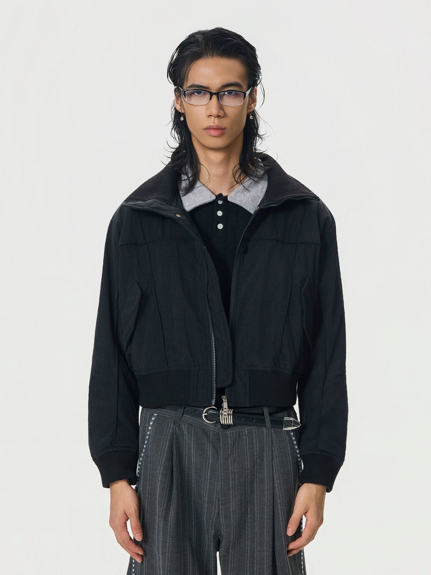 BTSG Vintage Stereo\ Short Wide Stand-Up Jacket