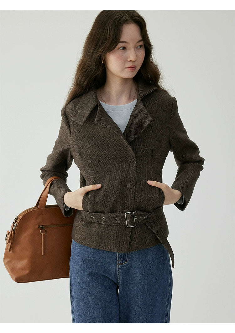 VOOE Retro Waist Slim Versatile Jacket
