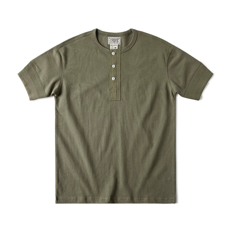 BRONSON Vintage Henry Collar Bottom Casual Tee
