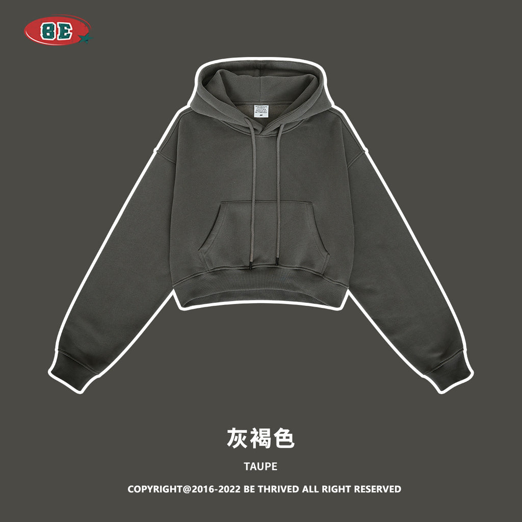 BE Fleece Thickened Spice Girl Leaking Navel Set