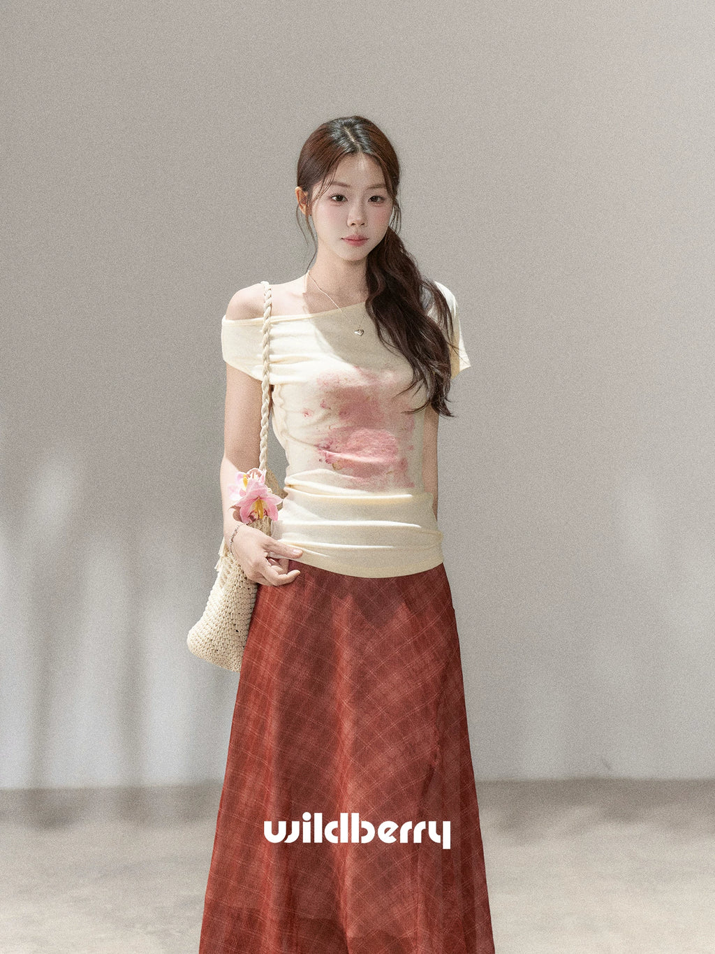 Wildberry Irregular Print Slim Tee