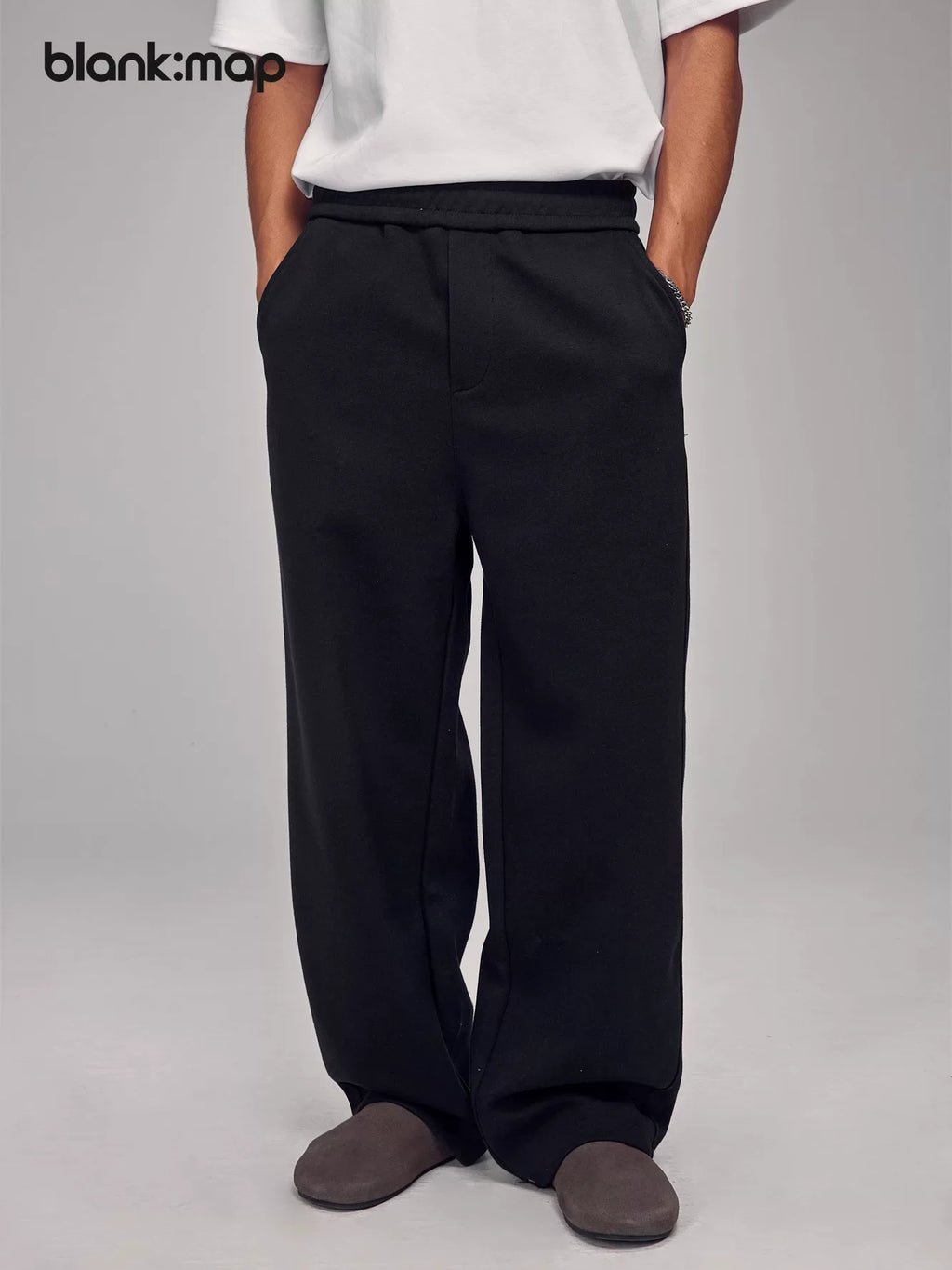 Blank: Map Casual Loose Drape Straight Sweatpants