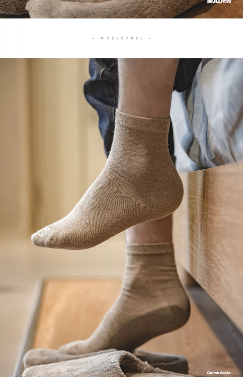Maden Vintage Anchr Print Medium Tube Socks