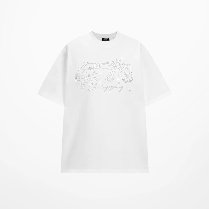 404MOB Star Hot Diamond Round Neck Tee