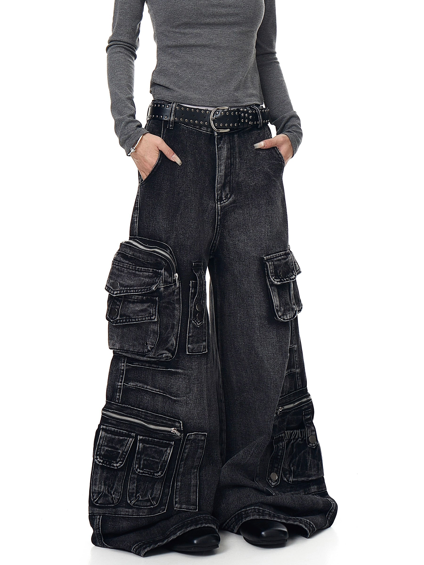 BLACKLISTS Old Multi-pocket Tooling Jeans