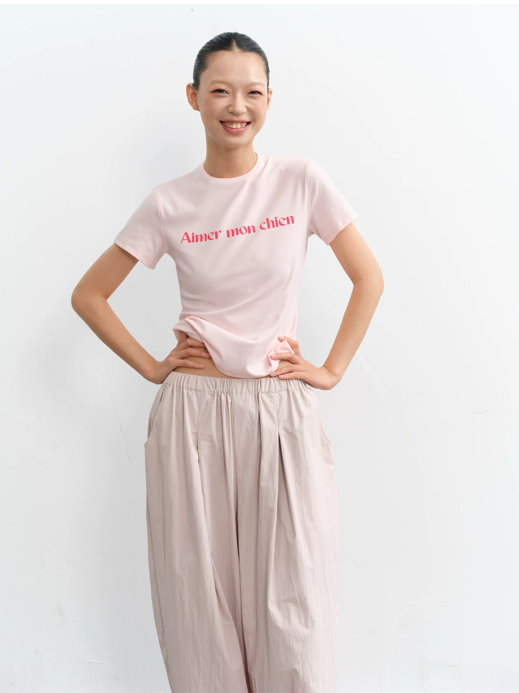 LINY LIBERTY Slim Fit and Thin Front Shoulder Tee