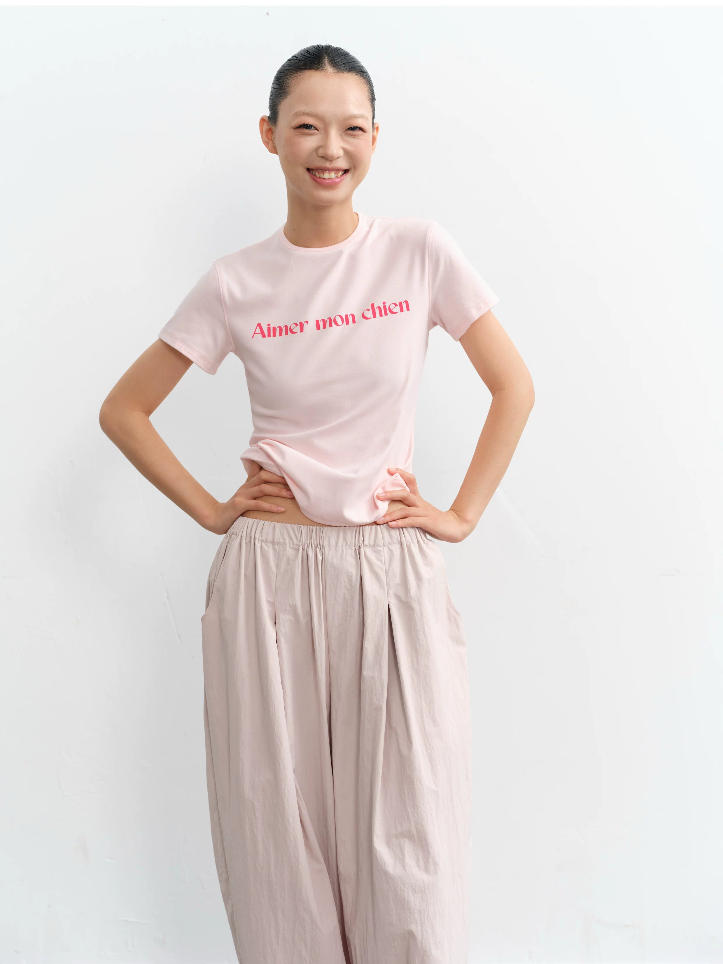 LINY LIBERTY Slim Fit and Thin Front Shoulder Tee