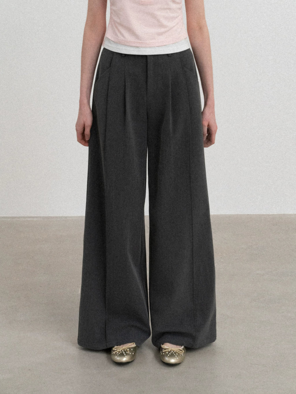 EGGKA Temperament Is High-quality Casual Wide-leg Pants