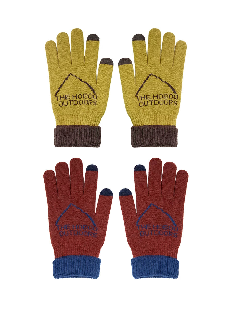 THE HOBOO Jacquard Knitted Wool Gloves
