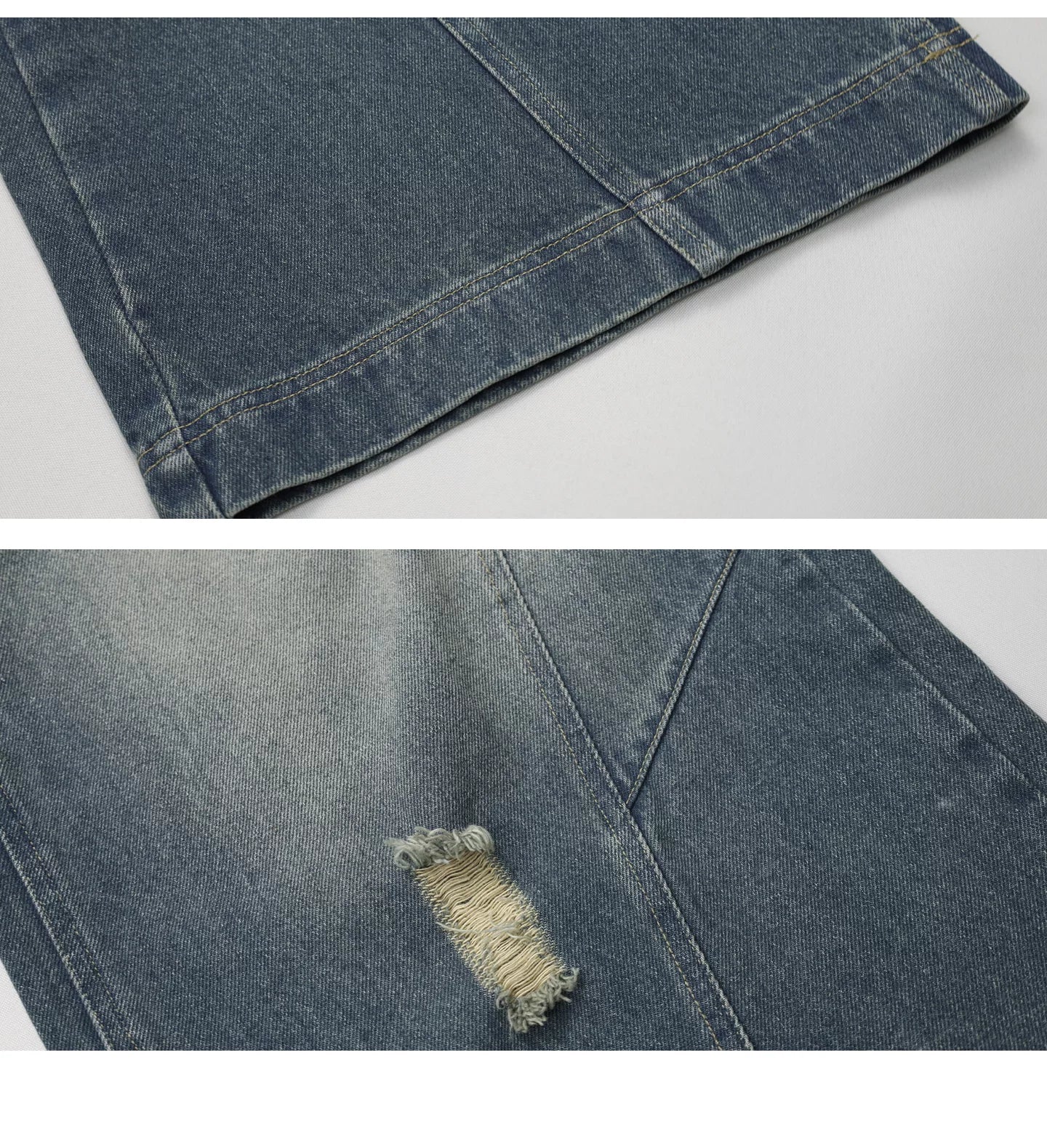 Girlyhalo Vintage Hot Diamond Make Old Wide Leg Jeans