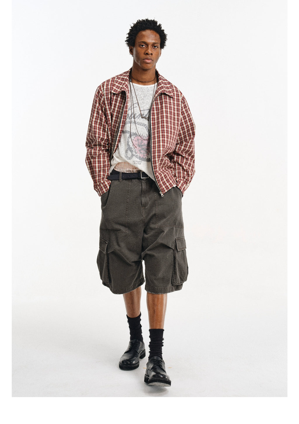 DIMC Casual Textured Plaid Jacket