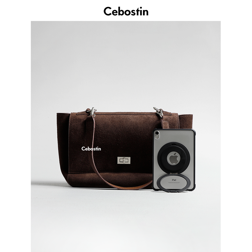 Cebostin Matte Cowhide Premium Feeling Large Capacity Armpit Bag