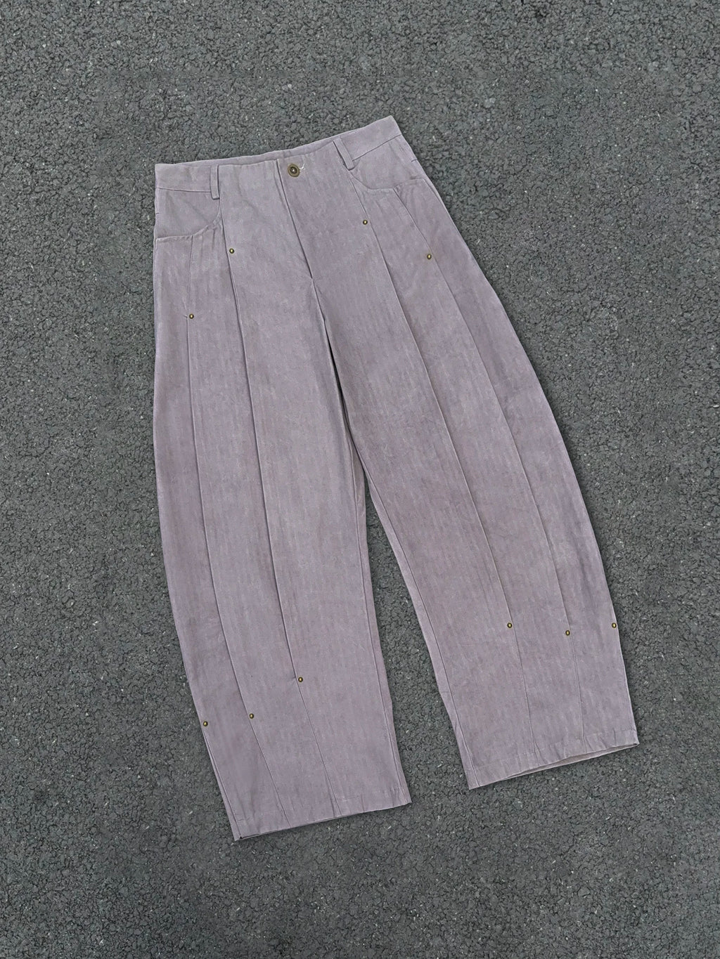TZ Killer Pleated Rivet Scimitar Wide Leg Pants