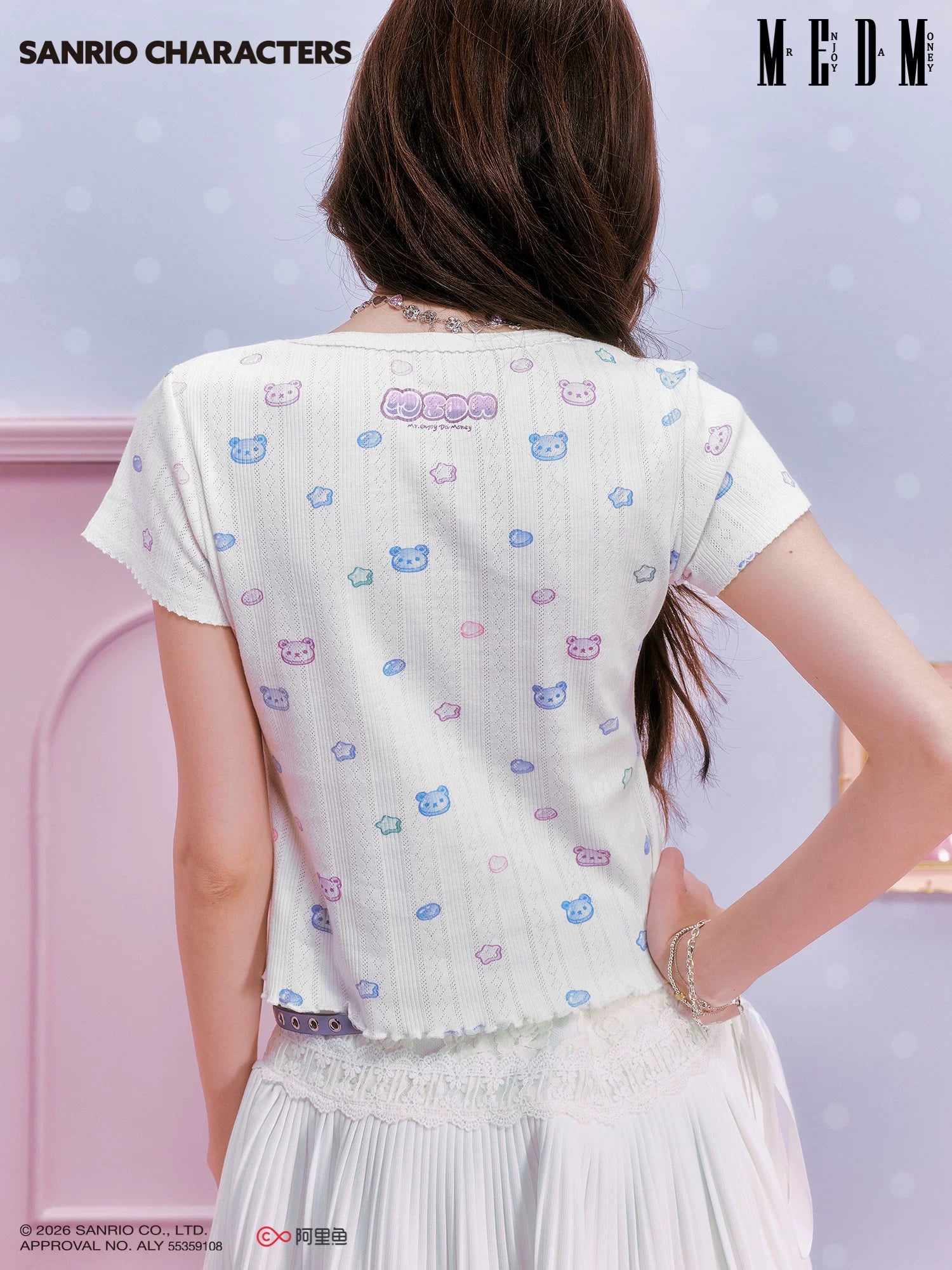 MEDM Candy Printed Knitted Casual Tee