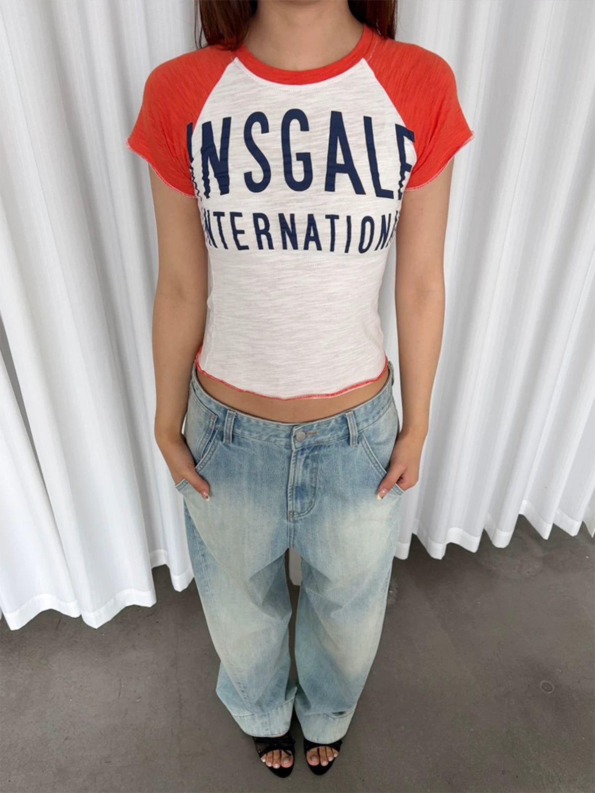 InsGale Slim Fit Rough Sleeve Tee