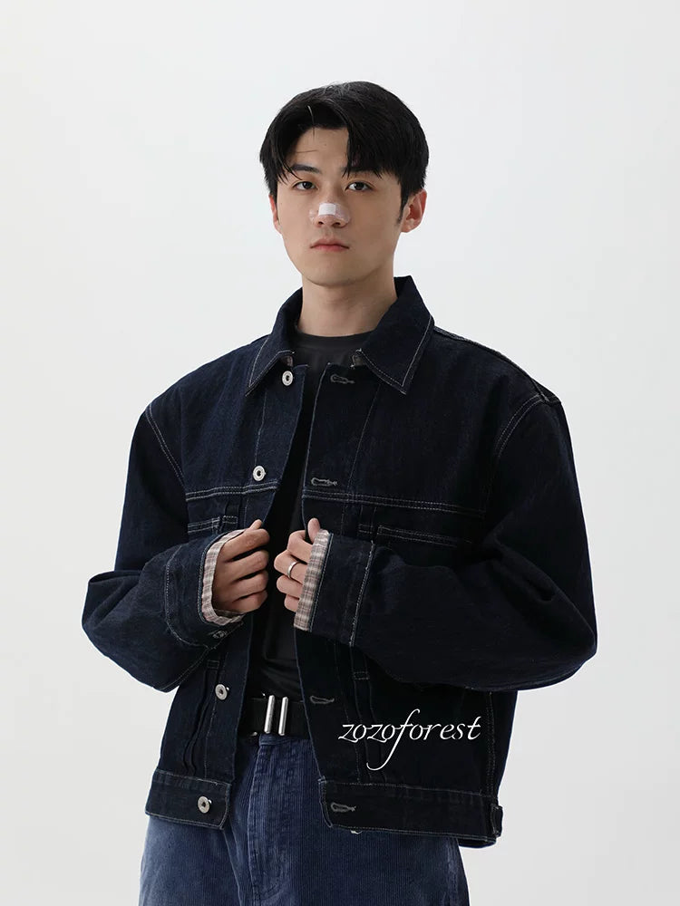 ZOZOFOREST Blue Bull Old Money Barn Denim Jacket