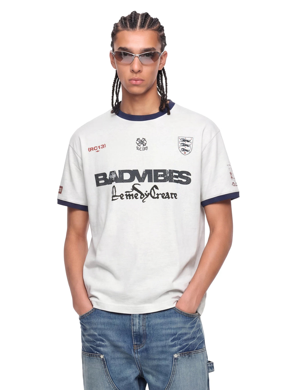 Remedy Vintage Loose Crew Neck Letter Print Tee