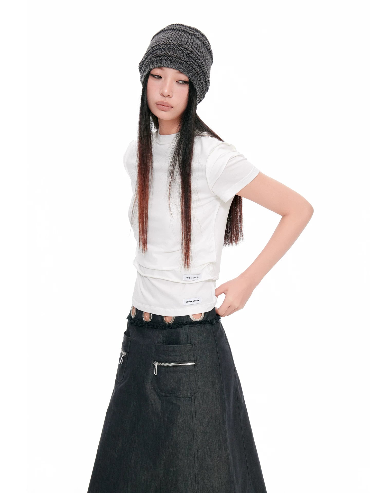 JIKOO Rule Pleated Multi-level Tee