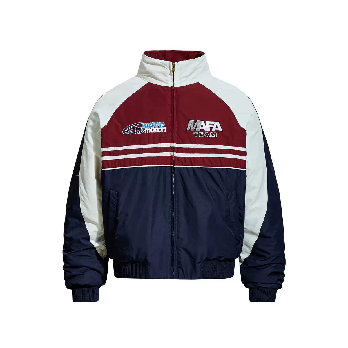 Saimt Color Block Stand Collar Oversized Sportswear Jacket