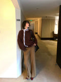 KELIFAN High-waisted Slim Flared Denim Wide-leg Pants