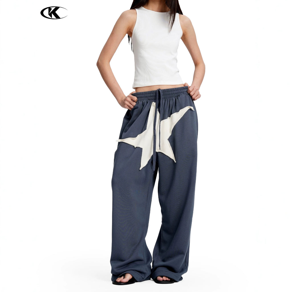 11KN Loose Five-star Printed Sweatpants