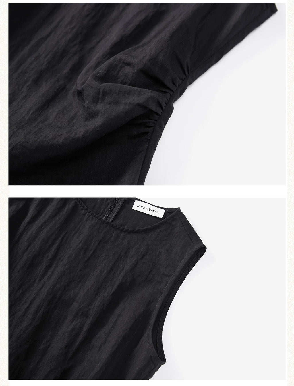 Cantonstory Crew Neck Skinny Sling Tank Top Casual Pants Set