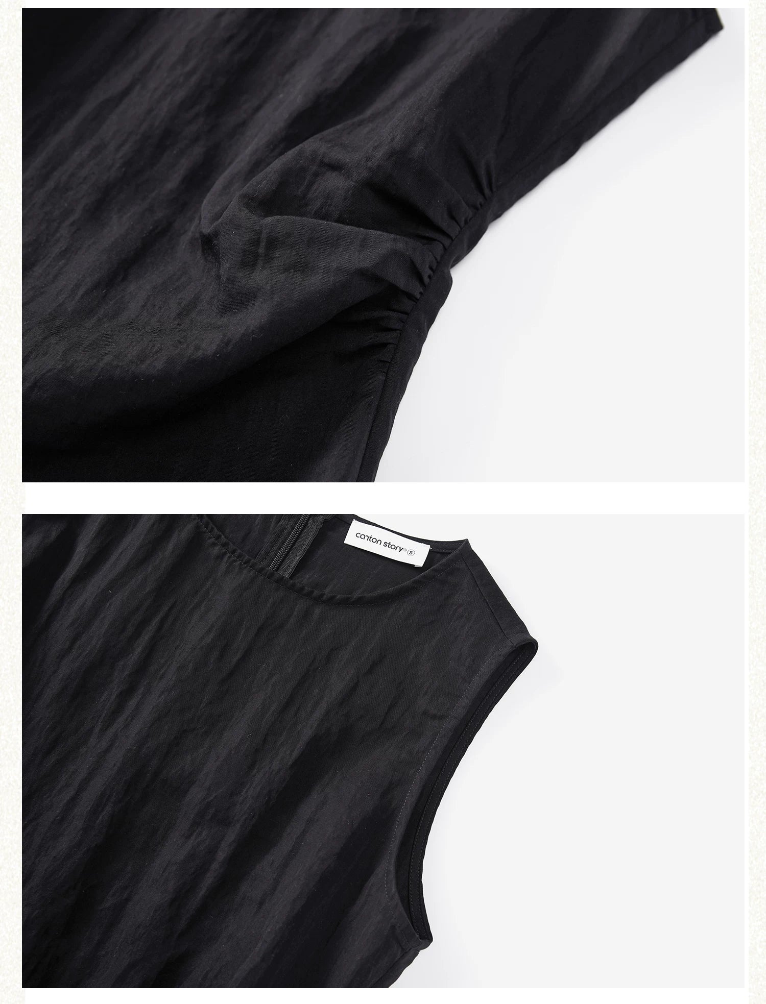 Cantonstory Crew Neck Skinny Sling Tank Top Casual Pants Set