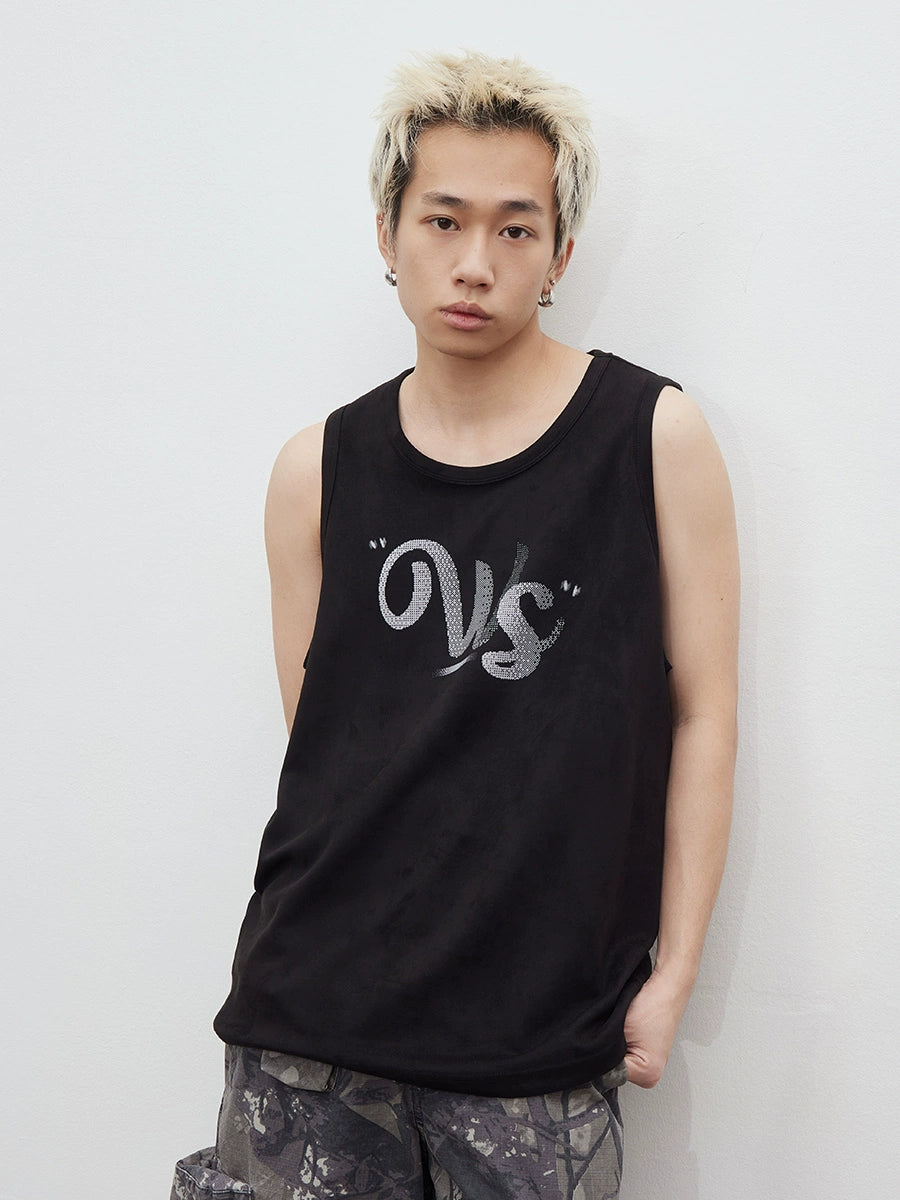 NICEBAD Gradual Change Letter Suede Vest