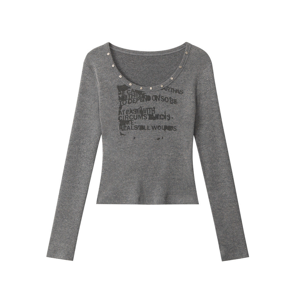 HeyHenry Short U-neck Slim-fit Long Sleeves