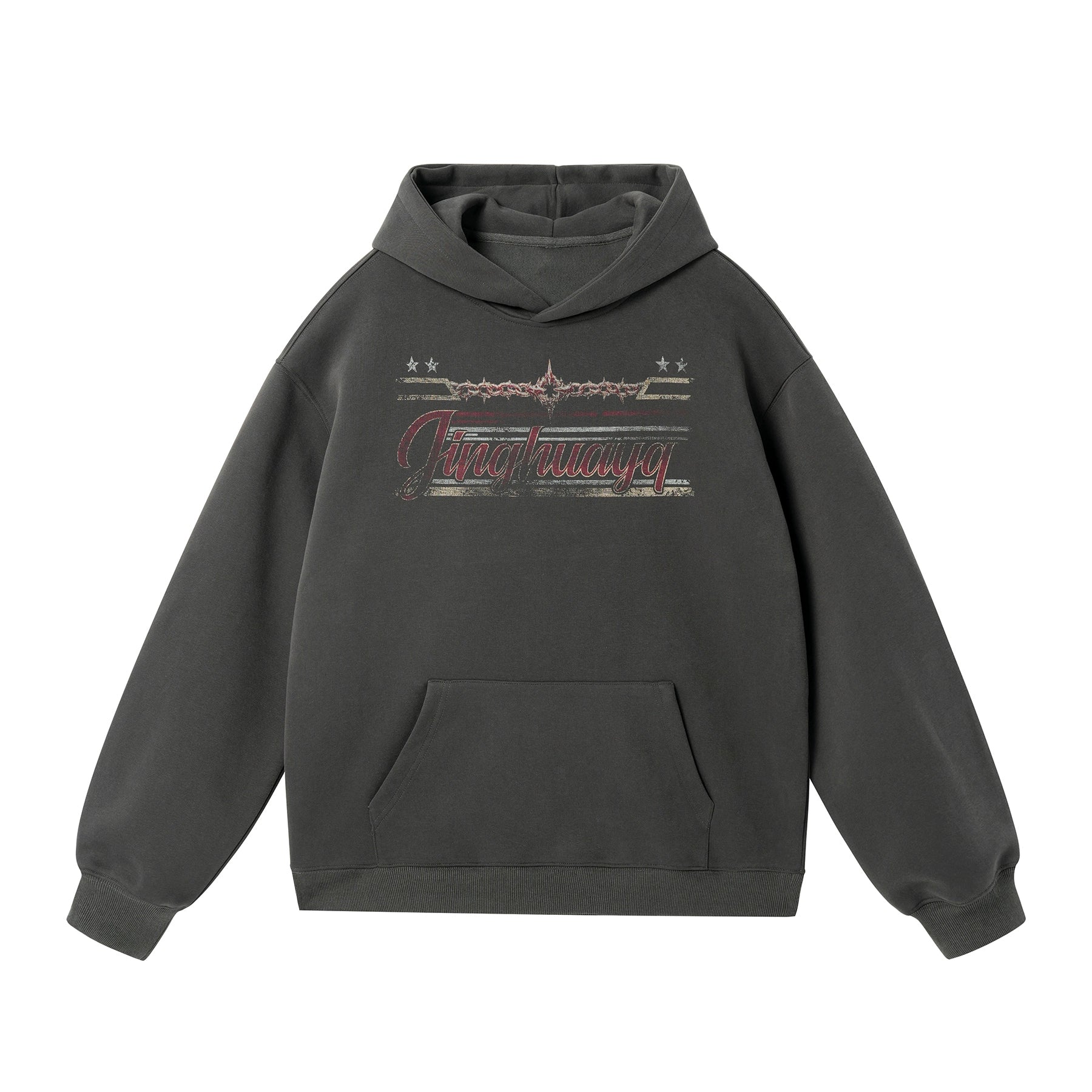 JHYQ Retro Letter Print Loose Sweater