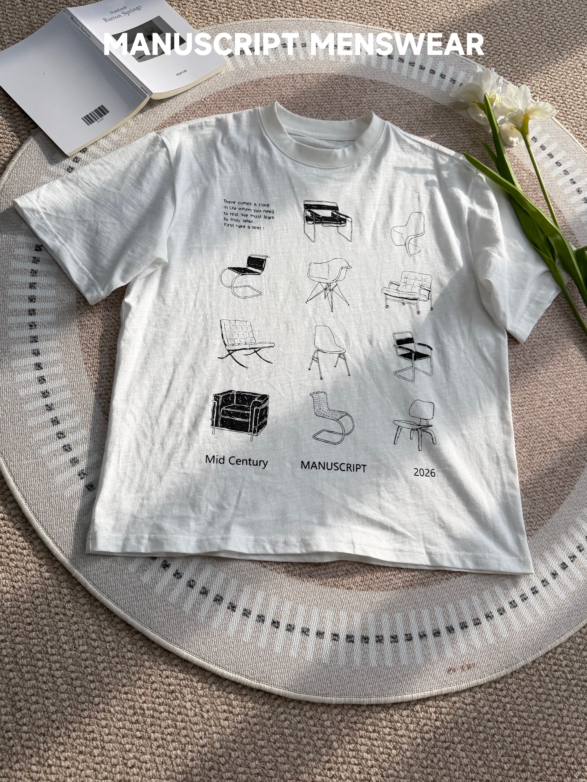 MANUSCRIPT Breathable Comfortable Casual Tee