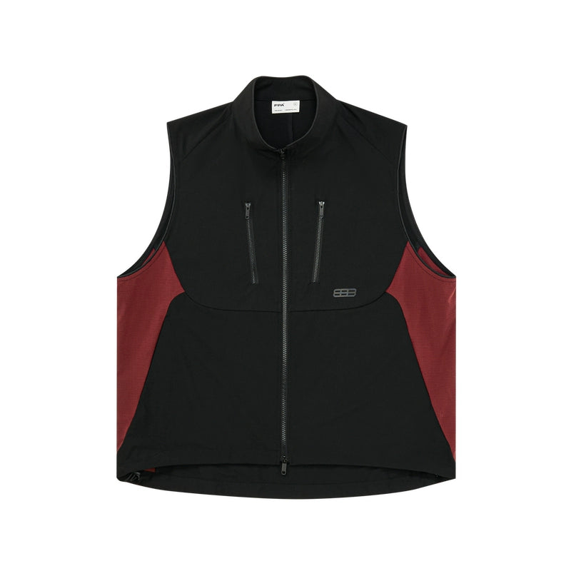 FPA Casual Contrasting Color Loose Stand-neck Sports Vest