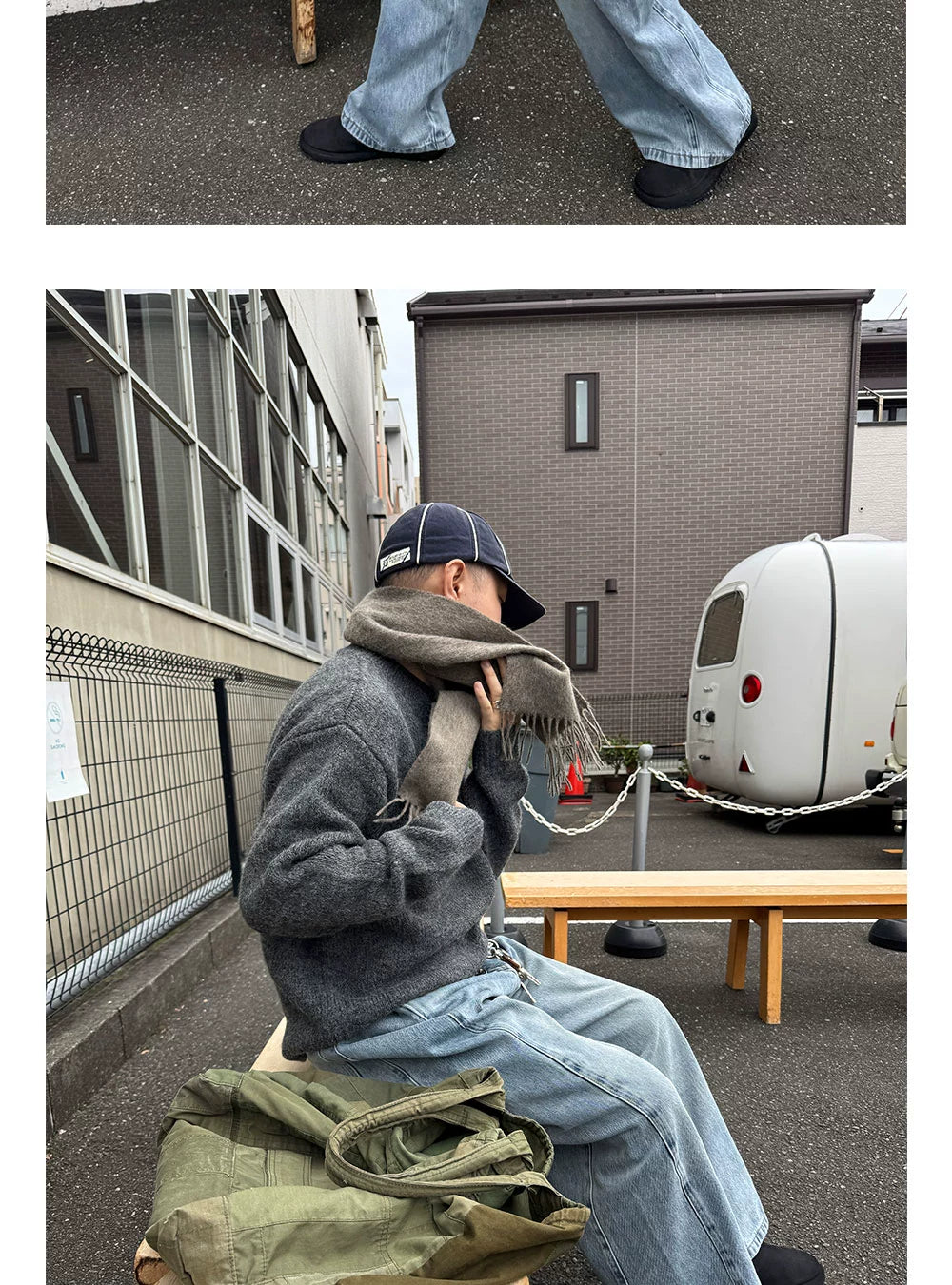 Anniehall Old Loose Blockbuster Washed Jeans