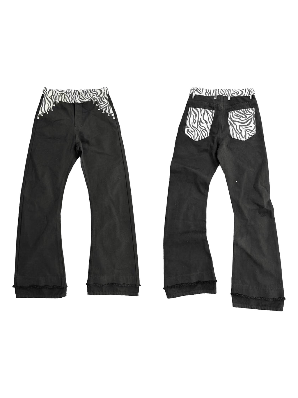 DETW 25AW * Hediboy zebra stitching double trousers