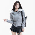 BF. BORFEND Fleece Removable Fur Collar Hooded Double-ended Zipper Jacket