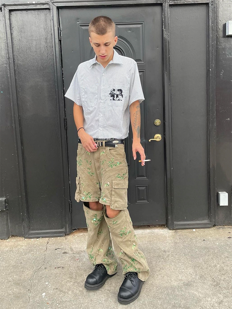 [KONOOT] (Portrait) Kangli Direct Spray Boxy Cardigan Shirt