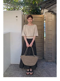 KANO Fungus Edge Pleated Casual Skirt