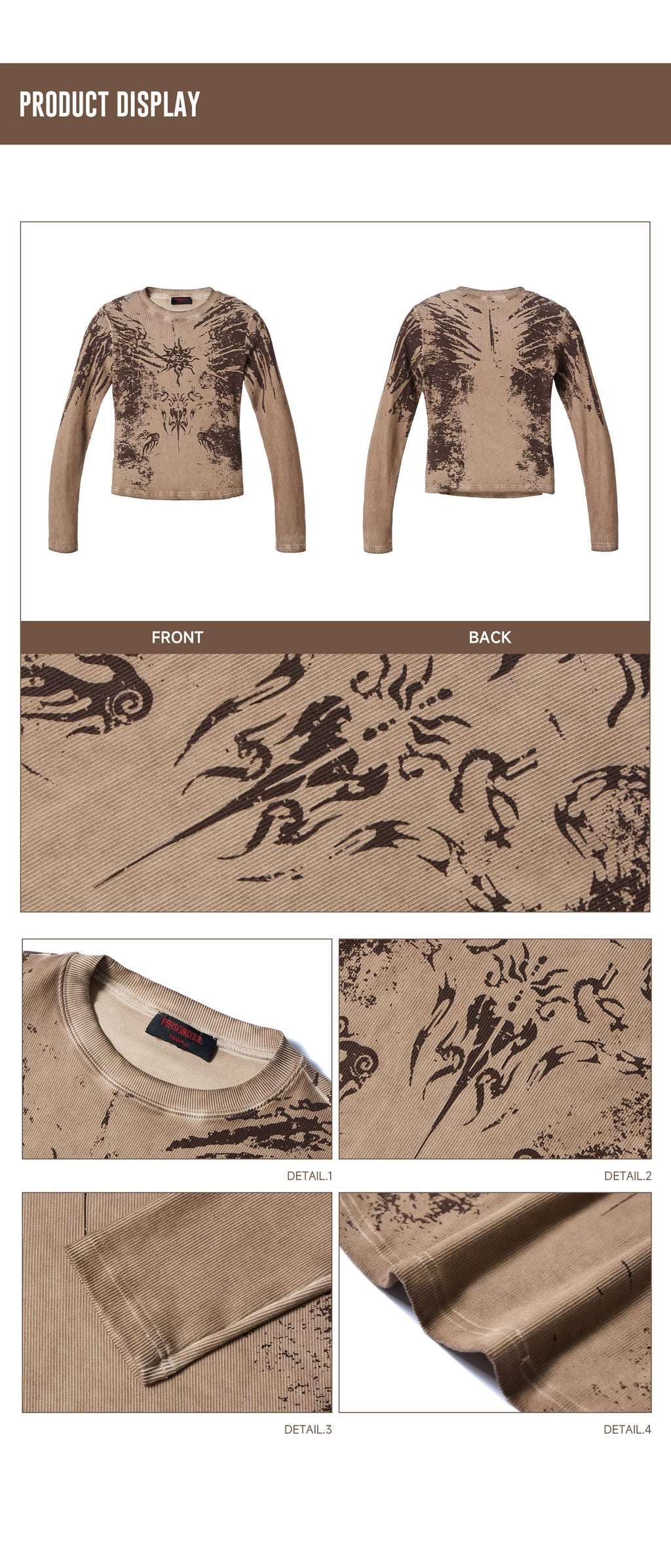 PERSONSOUL Sun Totem Knitted Long Sleeve