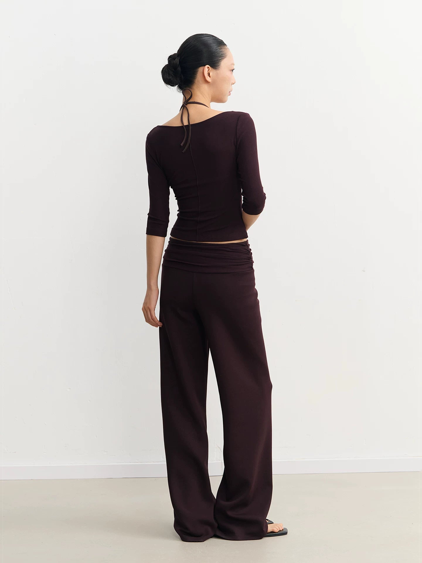 LINY LIBERTY26SS Slim-fit V-neck Micro-pull Casual Pants Sports Suit