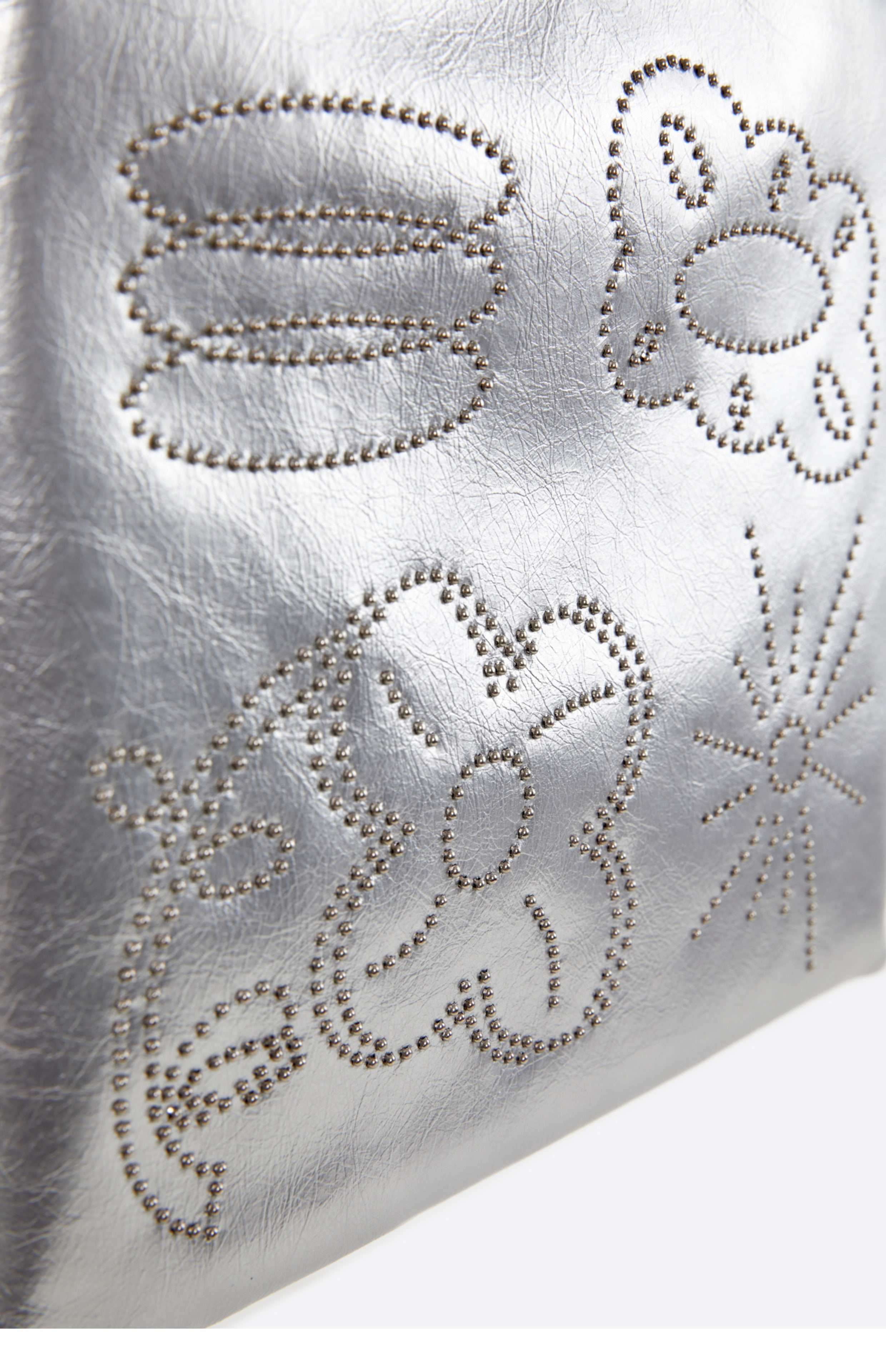 DirtySix Cow Split Leather bang bang franc small flower bag "FAFA" millet nail design