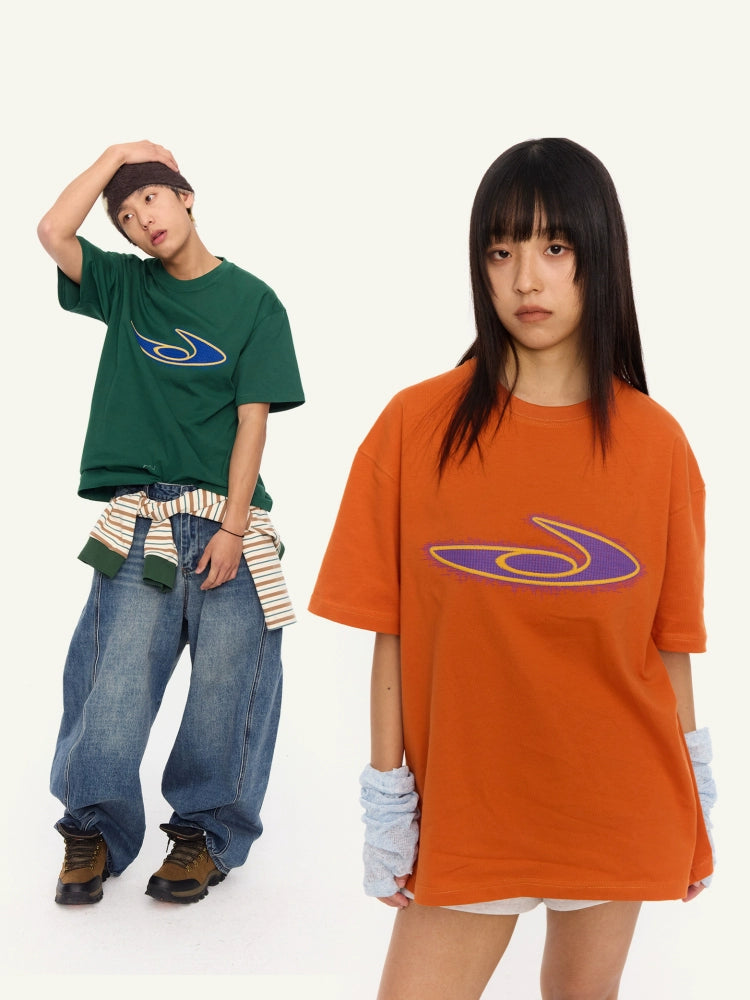 NewJNXSlogo Contrasting Color Embroidery Tee