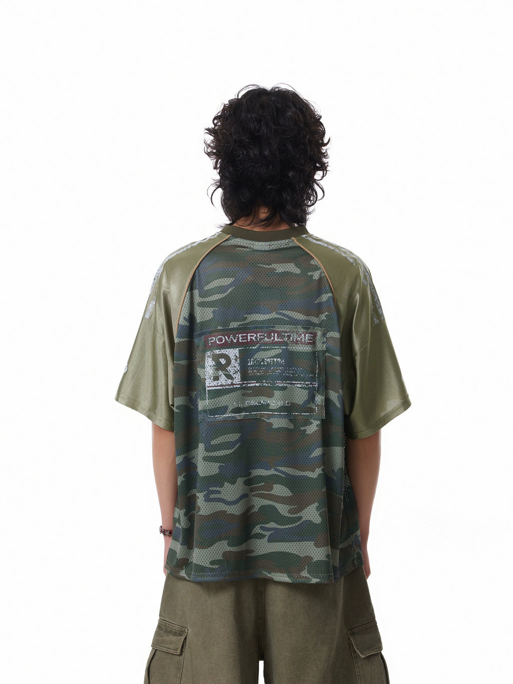 BTSG Mesh Camouflage Splicing Jersey Tee