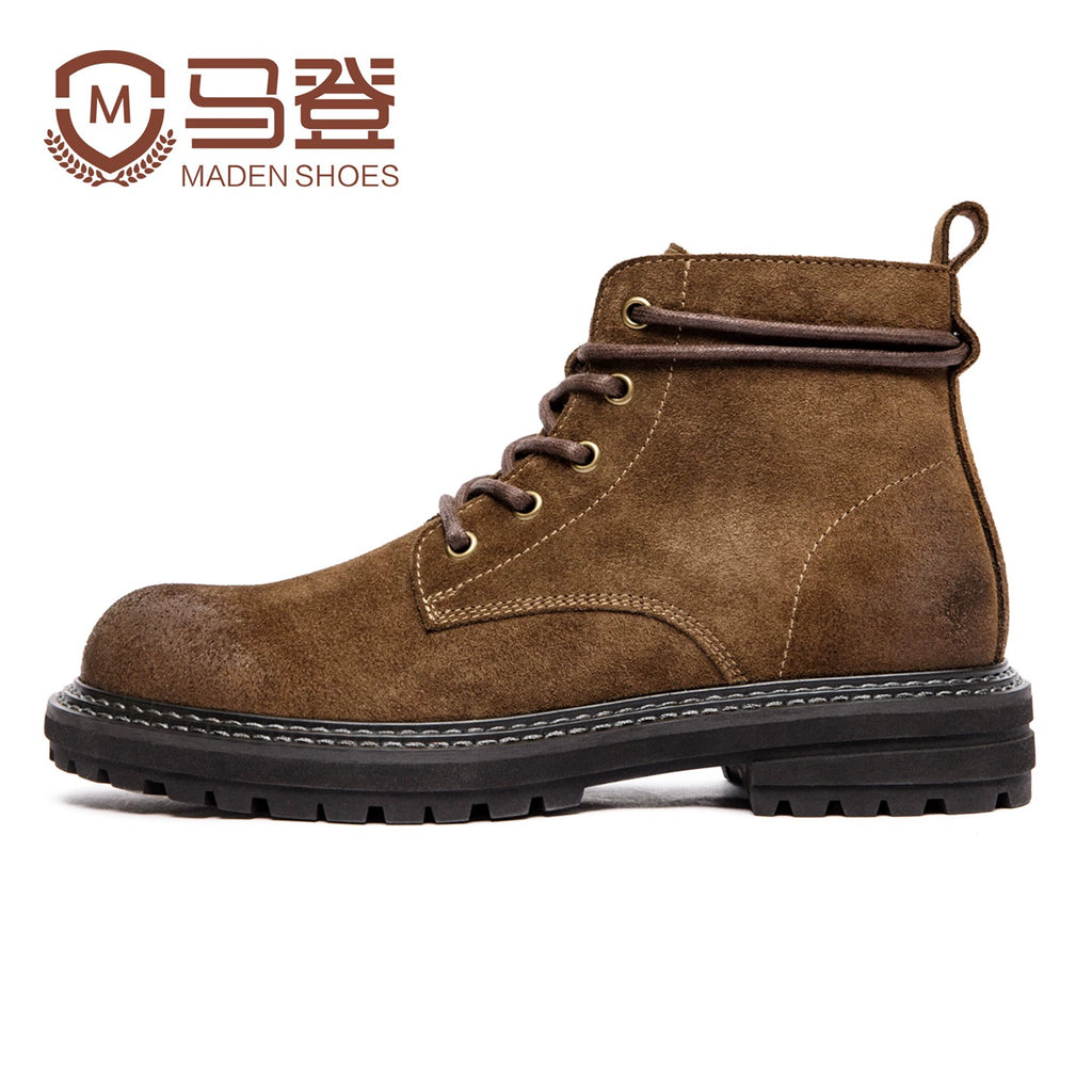 Maden Vintage Fleece Casual Tooling Boots