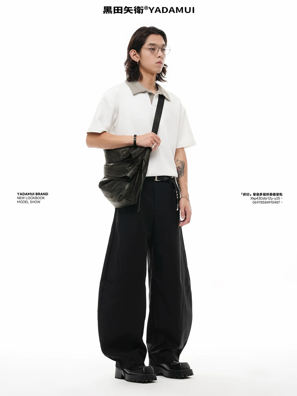 YADAMUI Multi-layer Folding Pleated Messenger Bag