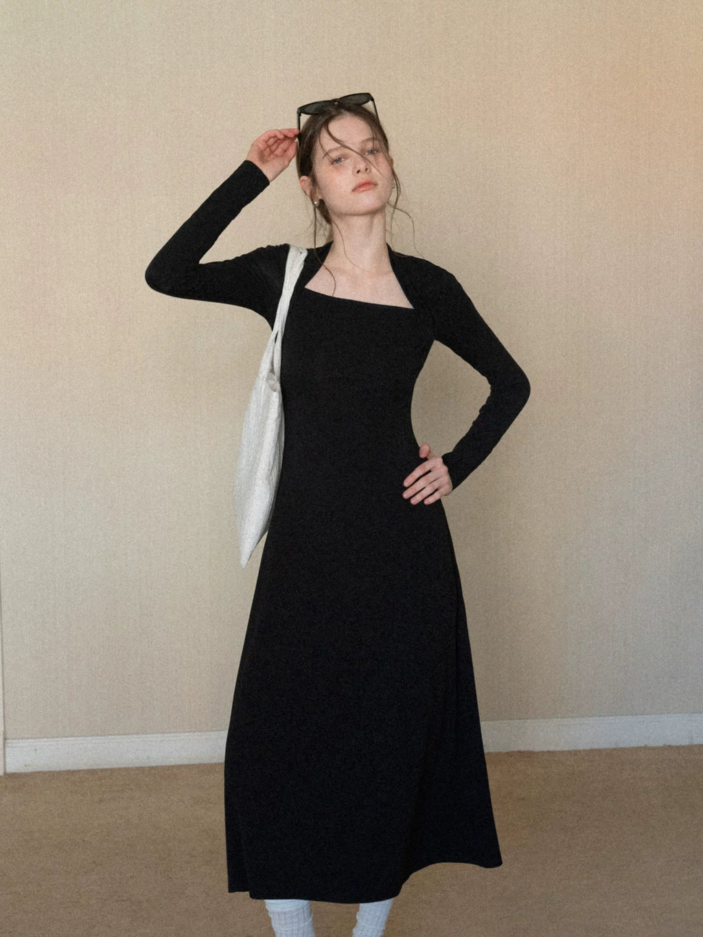 EGGKA Slim and Thin Temperament Pullover Dress
