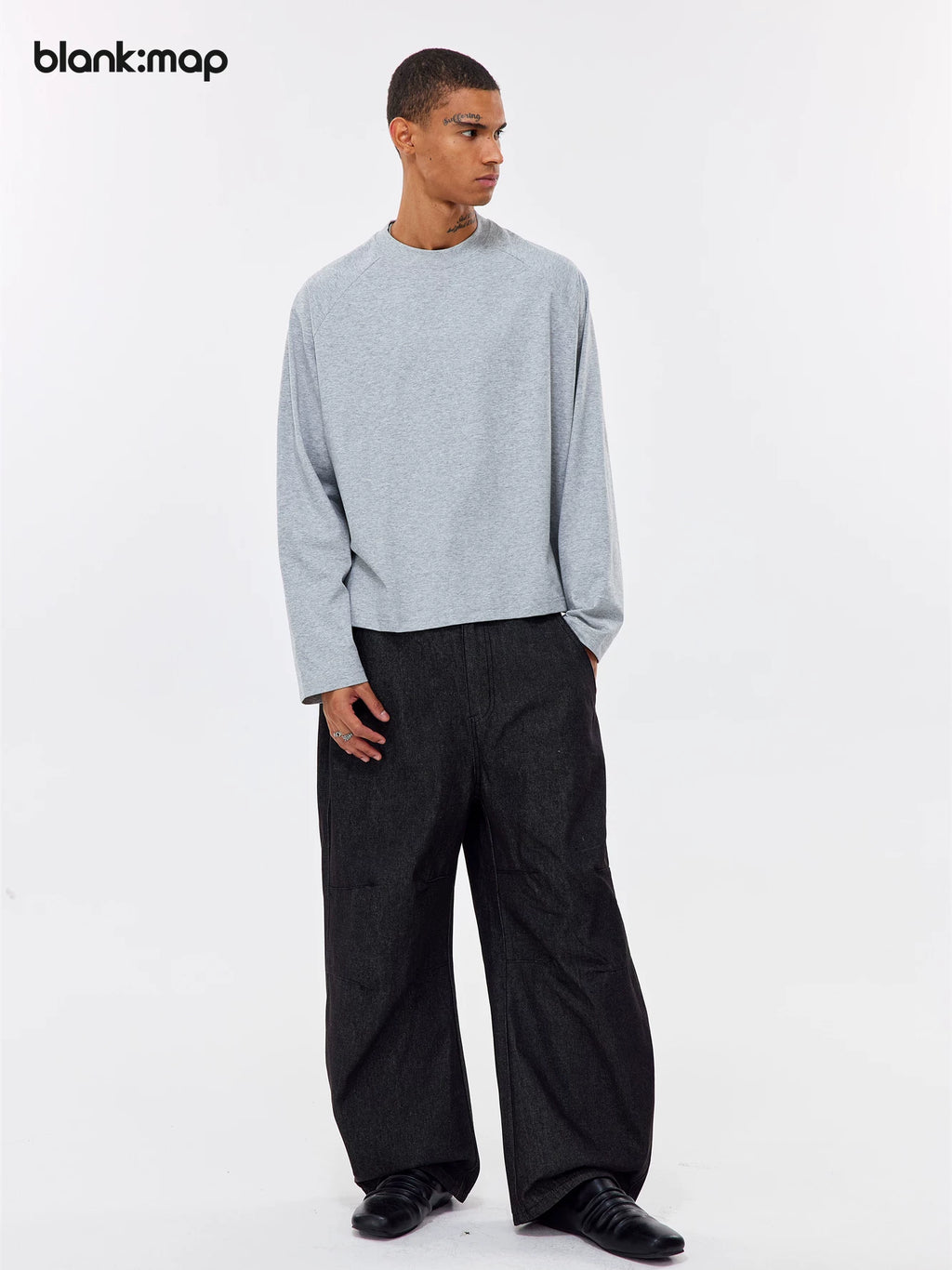 Blank Map Shoulder Comfortable Versatile Long Sleeve